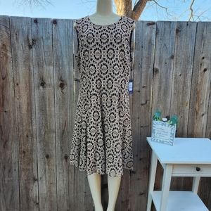 NWT Tommy Hilfiger Gold and Black Lace Dress Size 18